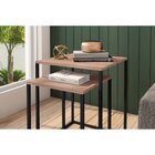 Mesa Lateral Dupla Industrial 38x45cm Fabone Móveis Preto/dem