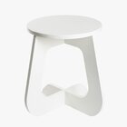 Mesa Lateral E Banco Mocho 40cm X 48cm X 40cm Branco
