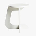 Mesa Lateral E Banco Mocho 40cm X 48cm X 40cm Branco