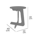 Mesa Lateral E Banco Mocho 40cm X 48cm X 40cm Preto