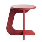 Mesa Lateral E Banco Mocho 40cm X 48cm X 40cm Vermelho