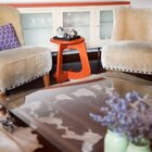 Mesa Lateral E Banco Mocho 40cm X 48cm X 40cm Vermelho