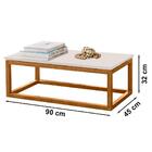 Mesa Lateral E Centro 86x13 Off White Nature Tebar