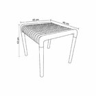 Mesa Lateral E De Apoio Quadrada Área Externa Outdoor Gávea R