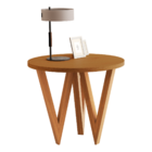 Mesa Lateral E Mesa De Centro Pés Madeira Talca Nature