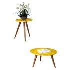 Mesa Lateral E Mesa De Centro Pés Palito Sorelle Preto