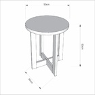 Mesa Lateral Eler Pérola E Caramelo