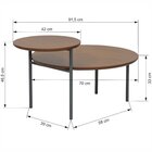 Mesa Lateral Elm 46,5x91,5cm Castanho/grafite