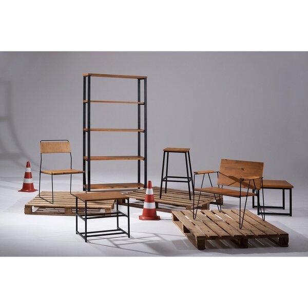 Mesa Lateral Em Aço 50x50cm Atlanta  Mel