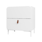 Mesa Lateral Em Mdp Com 2 Gavetas E 1 Prateleira Brv Móveis