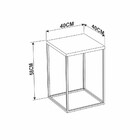 Mesa Lateral Estilo Industrial Alta 40x40cm Freedom Móvel Na