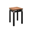 Mesa Lateral Estilo Industrial Artemis Tampo Em Madeira Demol