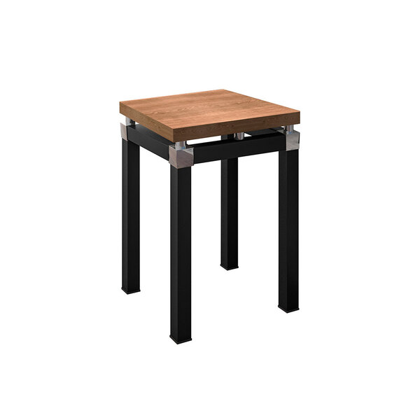 Mesa Lateral Estilo Industrial Artemis Tampo Em Madeira Demol