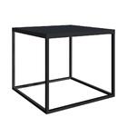 Mesa Lateral Estilo Industrial Cube Preto Texturizado/preto -