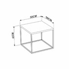 Mesa Lateral Estilo Industrial Grande 50x50cm Freedom Móvel N