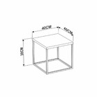 Mesa Lateral Estilo Industrial Média 40x40cm Cube 24802 Artes