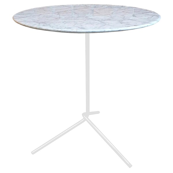 Mesa Lateral Flip Branca Com 50cm De Altura E Tampo De 40cm -