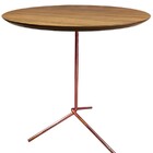 Mesa Lateral Flip Cobre Rose Gold Com 50cm De Altura E Tampo