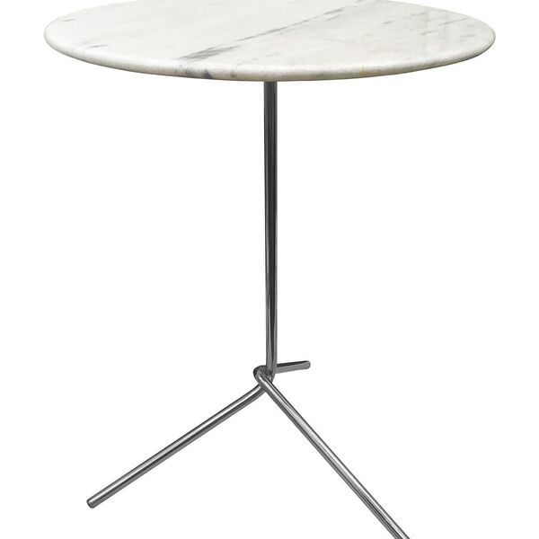 Mesa Lateral Flip Cromada Com 50cm De Altura E Tampo De 40cm