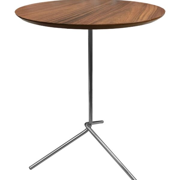 Mesa Lateral Flip Cromada Com 50cm De Altura E Tampo De 40cm