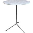 Mesa Lateral Flip Cromada Com 50cm De Altura E Tampo De 40cm