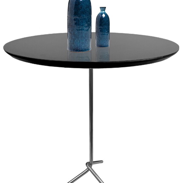 Mesa Lateral Flip Cromada Coverglass Altura 60cm E Tampo 40cm