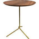 Mesa Lateral Flip Dourada Com 50cm De Altura E Tampo De 40cm