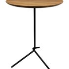 Mesa Lateral Flip Preta Brilhante Com 60cm De Altura E Tampo