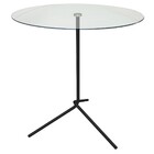 Mesa Lateral Flip Preta Fosca Com 50cm De Altura E Tampo De 4