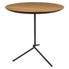 Mesa Lateral Flip Preta Fosca Com 50cm De Altura E Tampo De 4