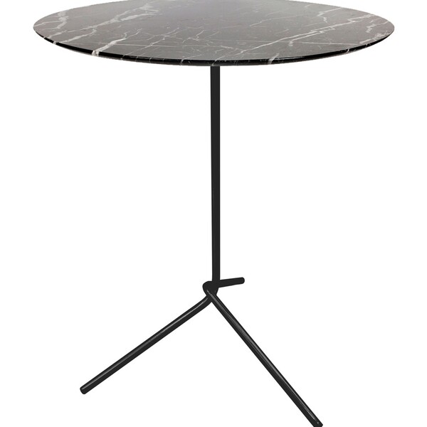 Mesa Lateral Flip Preta Fosca Com 60cm De Altura E Tampo De 4