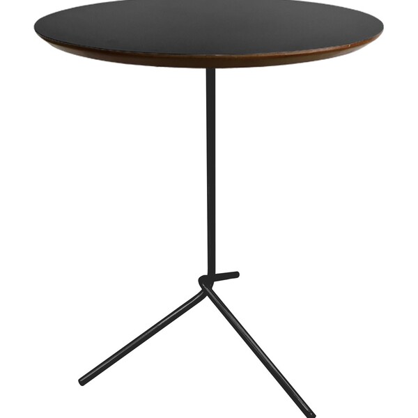 Mesa Lateral Flip Preta Fosca Com 60cm De Altura E Tampo De 4