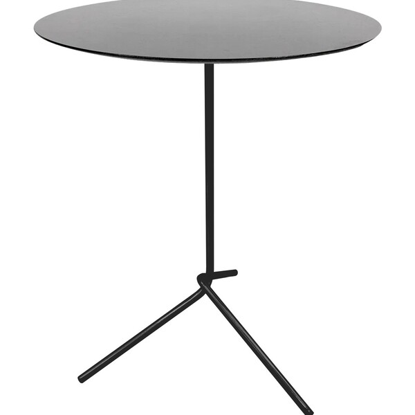 Mesa Lateral Flip Preta Fosca Com 60cm De Altura E Tampo De 4