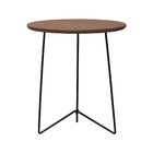 Mesa Lateral Gabi Ø420x455 Preto/amêndoa