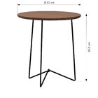 Mesa Lateral Gabi Ø420x455 Preto/amêndoa