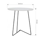 Mesa Lateral Gabi Ø420x455 Preto/branco