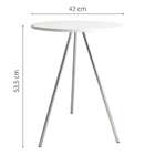 Mesa Lateral Gabriela Wood Branca E Cinza