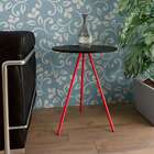 Mesa Lateral Gabriela Wood Vermelha