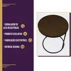Mesa Lateral Hernane Estilo Industrial 45cm - Castanho