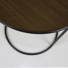 Mesa Lateral Hernane Estilo Industrial 45cm - Castanho