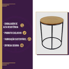 Mesa Lateral Hernane Estilo Industrial 45cm - Mel