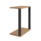 Mesa Lateral Industrial 60x32cm  Freijó/preto Fosco