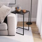 Mesa Lateral Industrial Artesano Marquina / Preto