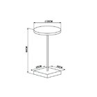 Mesa Lateral Industrial Artesano Preto