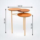 Mesa Lateral Industrial Com Tampo 100% Mdf Austin Champagne/c