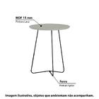 Mesa Lateral Industrial Gávea Com 50 Cm - Fendi/preto