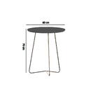 Mesa Lateral Industrial Gávea Com 70 Cm - Cinza Grafite/doura