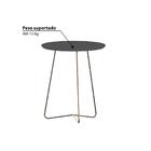 Mesa Lateral Industrial Gávea Com 70 Cm - Cinza Grafite/doura