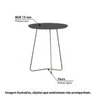 Mesa Lateral Industrial Gávea Com 70 Cm - Cinza Grafite/doura