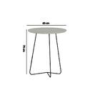 Mesa Lateral Industrial Gávea Com 70 Cm - Fendi/preto